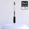 Bolígrafo de gel negro de 0,7 mm retráctil con agarre suave - 1 Pieza/Paquete / Negro