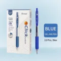 Packung mit 12 blauen 0,7 mm Gelschreibern mit schnell trocknender Tinte für das Büro - 12 Stück/Box / Blau