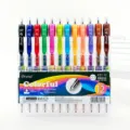 Set de bolígrafos de gel de colores retráctiles 12 colores 0.7mm escritura suave notas - Juego de 12 Colores