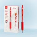 Set mit 12 einziehbaren 0,7-mm-Gelschreibern in Rot für glattes, kreatives Schreiben. - 12 Stück/Box / Rot