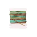 0.8mm multicolor braided nylon thread cord on spool for DIY jewelry making - Gradient Segment Dye (#090) / 5 Meters/Card / Mint Green-Brown-Yellow Mix