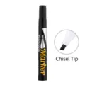 High-capacity black oil-based permanent marker with wide chisel tip for office use - Square Toe / Black