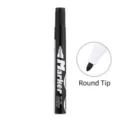 Black waterproof permanent marker with round fiber tip for logistics and office use - Bullet Tip / Black
