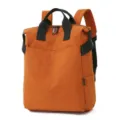 Mochila de nailon naranja de gran capacidad con asas negras y diseño minimalista - 6 / Naranja