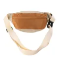 Sporty two-tone beige and orange crossbody chest bag with ripstop grid pattern for cycling - 33*16*8 / Brown