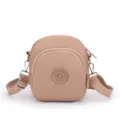 Elegante borsa a tracolla leggera in nylon beige con tracolla regolabile per donna moderna - Taglia unica / Albicocca