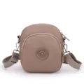 Borsa a tracolla leggera in nylon kaki da donna, dotata di tracolla regolabile - Taglia unica / Kaki