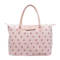 Borsa da viaggio rosa leggera con motivo a fragole e manici superiori per donna - Taglia L / Rosa