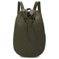 Olive green nylon lightweight travel backpack for women, large capacity design - One Size / Army Green