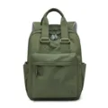 Modischer olivgrüner wasserdichter Nylon-Rucksack für Damen für Reisen und Pendeln - Grün