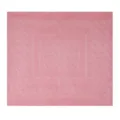 Chal de punto rosa suave con intrincados patrones geométricos y un borde rectangular - Rosa