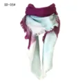 Sciarpa a scialle triangolare a quadri colorati in finto cashmere viola e verde menta - Quadretti Rosso Porpora Blu (SD-05#) / 140x140x210CM
