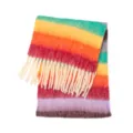 Sciarpa calda a righe arcobaleno con nappe e tocco simile al cashmere per l'inverno - Arcobaleno Classico