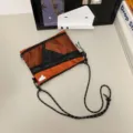 Japanese outdoor workwear bag in orange and black variant with mesh and rope strap - 9 / Red