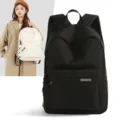 Großer minimalistischer schwarzer Rucksack für Studenten und vielseitige Reisetasche - Schwarz