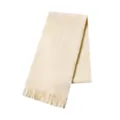 Elegante crèmewitte gebreide effen sjaal met kwastjes voor de herfst- en winterseizoenen - 155X18+4CM / Broken Wit
