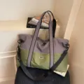 Sac de voyage léger gris et vert à carreaux pour le fitness et les activités sportives - Taille unique / Vert clair