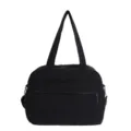 Large capacity black quilted cloud travel bag for fitness, yoga, and luggage carry-on. - One Size / Black