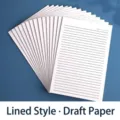 Thickened white draft paper with horizontal lines, ideal for student notes and exams - Horizontal Lined Scratch Paper (40 Sheets) / 1本装