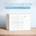 Paquete de 50 hojas de papel cuadriculado de coordenadas cartesianas de 90x130mm para matemáticas - Nota de Eje de Coordenadas (坐标) / A6-Pack de 50 Hojas / Blanco