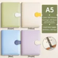 A5 PU leather loose-leaf binder notebook in Morandi colors with magnetic closure - Purple + Yellow (2 Pack) / A5 Size (2 Pack) / Purple + Yellow