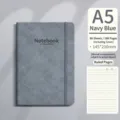 A5 Notizbuch in Dunkelblau mit linierter Innenseite und strukturiertem Kunstleder-Einband - A5 / Gewebte Textur Geprägt (Marineblau) / 80 Stück/Packung
