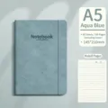Wasserblaues A5-Notizbuch mit Kunstleder-Einband und 160 linierten Seiten für das Büro - A5 / Gewebte Textur Geprägt (Wasserblau) / 80 Stück/Packung