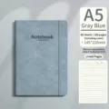 Professionelles A5 Notizbuch aus strukturiertem Kunstleder, graublau, 160 linierte Seiten - A5 / Gewebte Textur Geprägt (Graublau) / 80 Stück/Packung