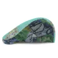 Boina de verano de malla transpirable con estampado floral y hebilla ajustable - Adultos (56-59cm) / Estampado - Verde Azulado