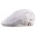 Boina minimalista de malla blanca transpirable para protección solar de ocio de verano - Adultos (56-59cm) / Blanco