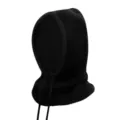 Winter thickened black knitted balaclava hood with neck warmer for windproof warmth. - One Size Adjustable / Black