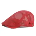 Boina de malla roja transpirable de alta calidad para protección solar de verano al aire libre - Niños / Rojo