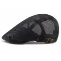 Gorra plana de malla negra transpirable para protección solar de verano al aire libre - Niños / Negro