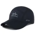 Navy blue quick-dry outdoor baseball cap with UPF 50+ protection and logo detail. - Adjustable (56-59cm) / Solid Style (Buckle Closure) / Dark Blue