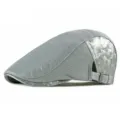 Gorra plana de malla gris claro transpirable con patrón de camuflaje y hebilla ajustable - Niños - Ajustable para contorno de cabeza 52-55cm / Malla de Camuflaje - Gris