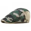 Gorra plana de malla de camuflaje transpirable con hebilla ajustable para protección solar - Adultos (56-59cm) / Nuevo Camuflaje - Caqui