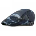 Boina de malla de camuflaje azul transpirable para hombres y mujeres gorra de sol de verano - Adultos (56-59cm) / Nuevo Camuflaje - Azul Oscuro