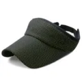 Visera de sol negra unisex con lunares amarillos para deportes al aire libre y golf - Ajustable (55-59cm) / Negro Amarillo Neón de Lunares