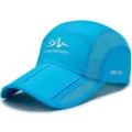 Bright blue breathable mesh outdoor sun hat with folding brim and UPF 50+ protection - Adjustable (56-59cm) / Mesh Patchwork (Buckle Closure) / Sky Blue