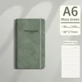 A6 moosgrünes Kunstleder-Notizbuch mit 160 linierten Seiten und Gummiband - A6 / Gewebte Textur Geprägt (Felsgrau) / 80 Stück/Packung