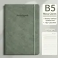 B5 moosgrünes minimalistisches Kunstleder Notizbuch mit 80 Blatt und 160 linierten Seiten - B5 / Gewebte Textur Geprägt (Moosgrün) / 80 Stück/Packung