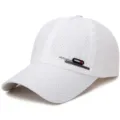 Atmungsaktive, schnell trocknende weiße Mesh-Baseballkappe für Outdoor-Sport und Sonnenschutz - Verstellbar / Netz-Stil Weiß
