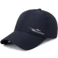 Atmungsaktive marineblaue perforierte Baseballkappe für Sport und Sonnenschutz. - Verstellbar / Netz-Stil Marineblau