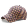 Cappello da baseball classico con motivo a scacchi arancione e blu per uomo e donna - Arancione Blu