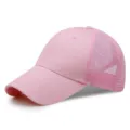 Gorra trucker de malla rosa transpirable con protección solar para actividades al aire libre - Adulto M (56-59cm) / Rosa
