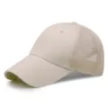 Gorra trucker beige clásica de malla transpirable para protección solar en exteriores - Adulto M (56-59cm) / Caqui