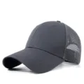 Gorra trucker de malla gris transpirable para protección solar al aire libre y ocio. - Adulto M (56-59cm) / Gris oscuro
