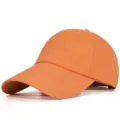 Plain orange quick-drying breathable baseball cap sun hat for outdoor sports activities - Standard Size M(56-60) / 8cm Brim / Orange