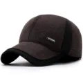 Premium warme Winter-Woll-Baseballkappe für Männer in Kaffee und Schwarz Farbe - Einheitsgröße(Einstellbar) / Kaffee