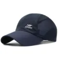 Navy blue quick-dry breathable mesh sport baseball cap for outdoor sun protection. - 56-60cm (Adjustable) / SPORT Series (Plastic Buckle) / Dark Blue